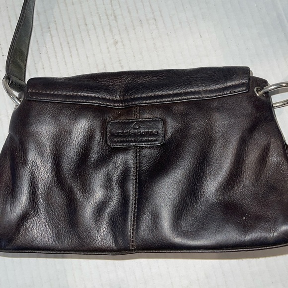 Liz Claiborne Genuine Leather Handbag Deep Brown Shoulder or Hand Held Snap - Picture 12 of 13
